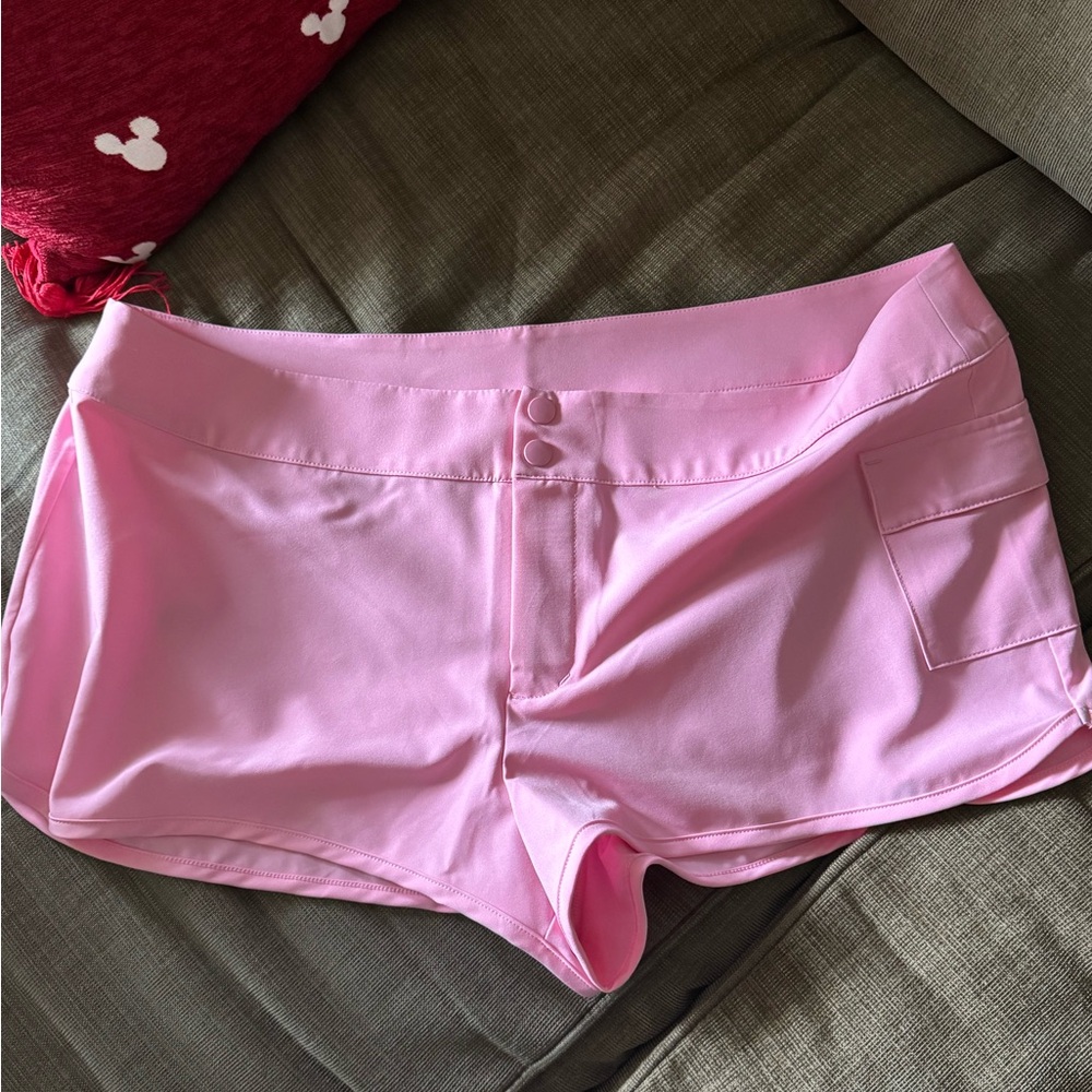 No Boundaries Pink Athletic Shorts with Performance Fabric